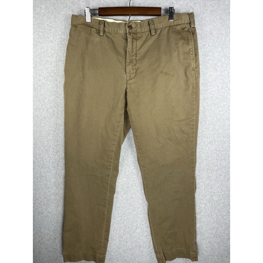 Polo Ralph Lauren‎ Bedford Chino Pants 36x30 Brown Cotton Twill Mens (READ)